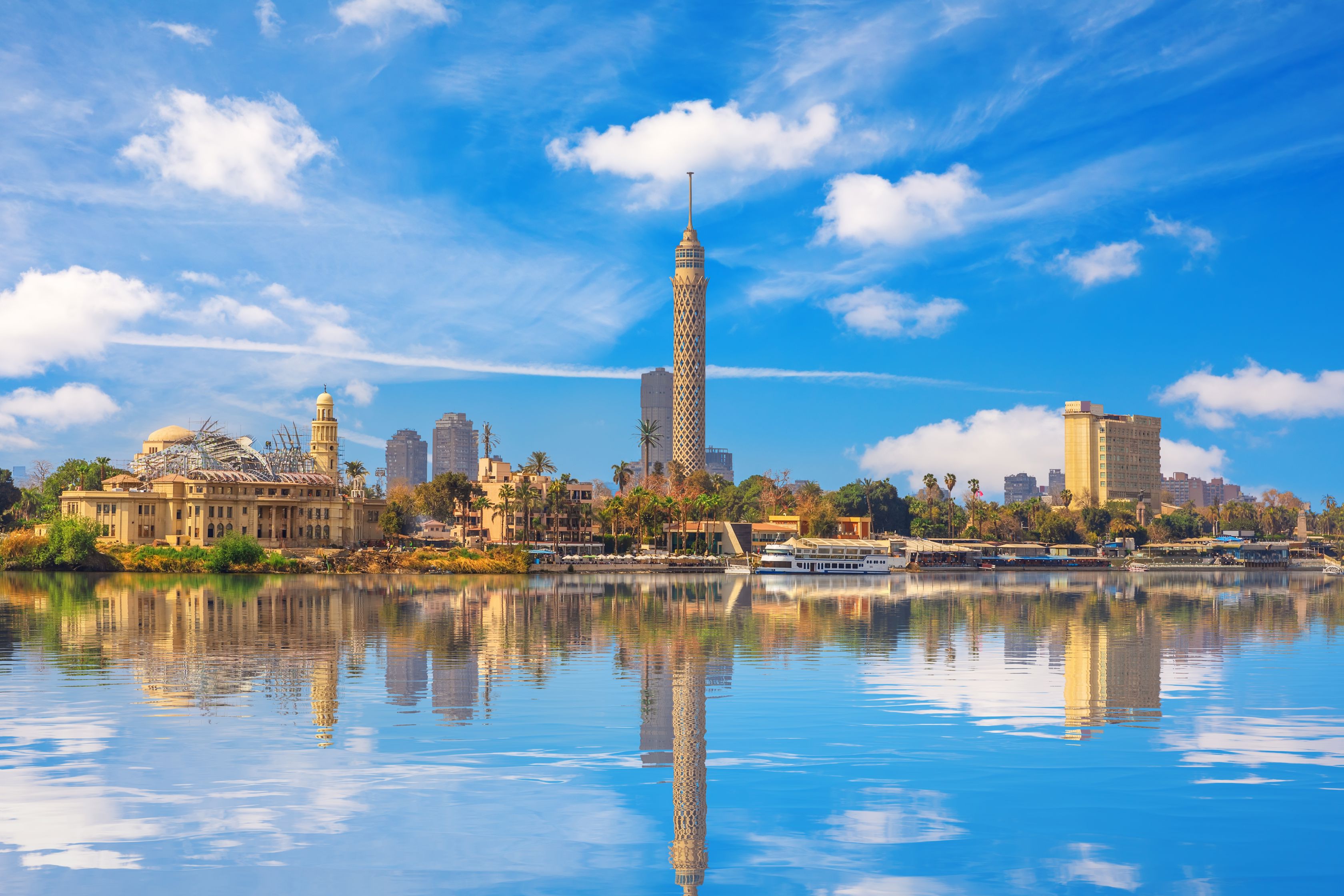 View,On,The,Cairo,Tower,At,Cloudy,Day,,Gezira,Island